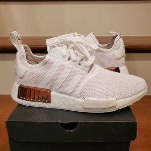 NWT womens Adidas NMD R1 white metallic copper 7.5